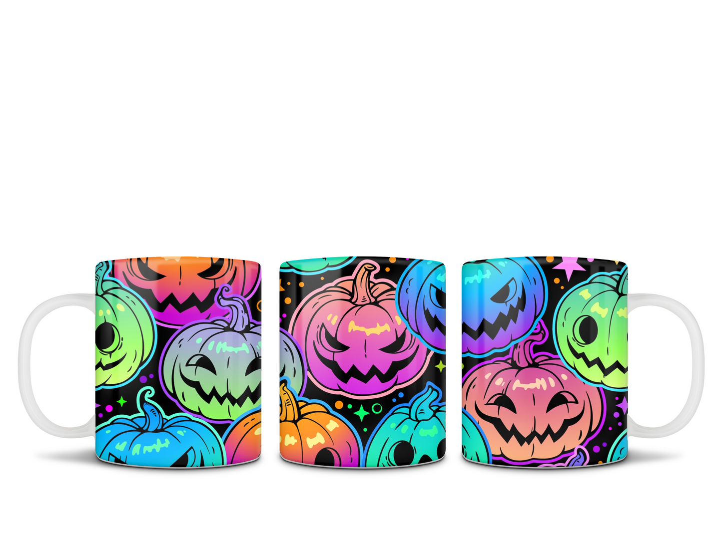 Neon Pumpkins 15oz Coffee Mug