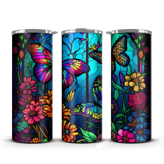 Butterfly Stainglass 20oz Tumbler