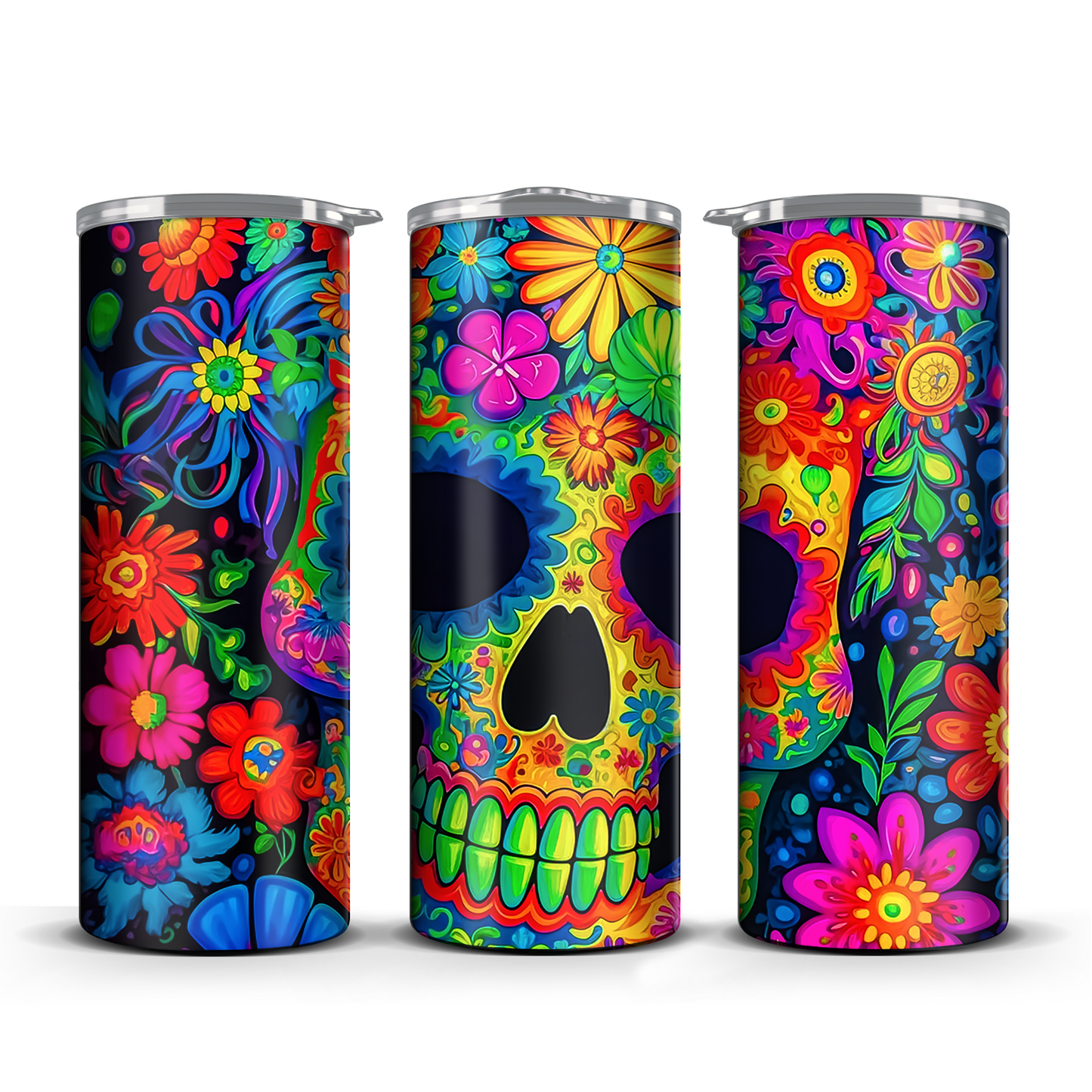 Colorful Skull Tumbler 20oz